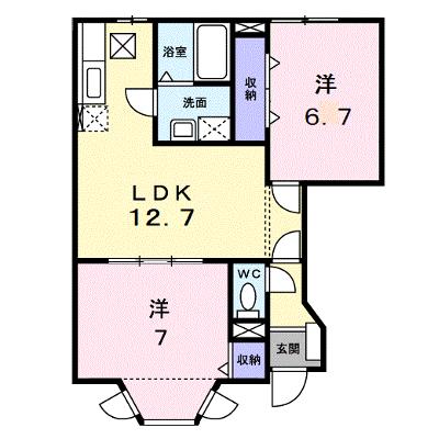カーサソレアードＣ 102【管理NO：1-010137701-01020】 ★家具家電は申し込み後に搬入します★ ★2026年08月下旬入居可能★の外観画像