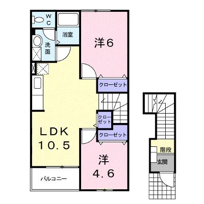 サンライズ松野 202【管理NO：1-011582601-02020】 ★家具家電は申し込み後に搬入します 2026年09月中旬入居可能の外観画像