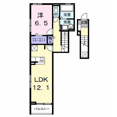 ＰＥＡＮＵＴＳ（ピ－ナッツ） 207【管理NO：1-028375501-02060】 ★家具家電は申し込み後に搬入します 2026年10月上旬入居可能の外観画像