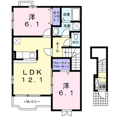 グラデボ－レ 201【管理NO：1-014728901-02010】 ★家具家電は申し込み後に搬入します★ ★2026年08月下旬入居可能★の外観画像