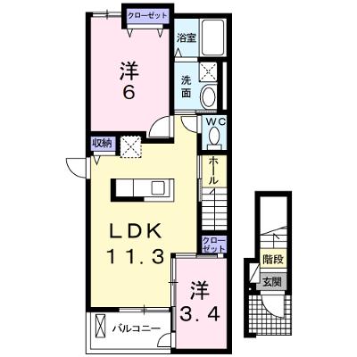 グラース　アイ 201【管理NO：1-020986201-02010】 ★家具家電は申し込み後に搬入します★ ★2026年09月下旬入居可能★の外観画像