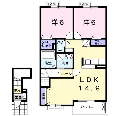 メゾン　アンソレイエ　Ａ 202【管理NO：1-017578601-02020】 ★家具家電は申し込み後に搬入します 2026年09月上旬入居可能の外観画像