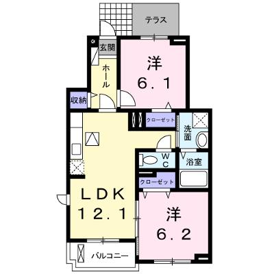 グリシーヌ３番館Ａ 102【管理NO：1-016417801-01020】 ★家具家電は申し込み後に搬入します★ ★2026年09月上旬入居可能★の外観画像