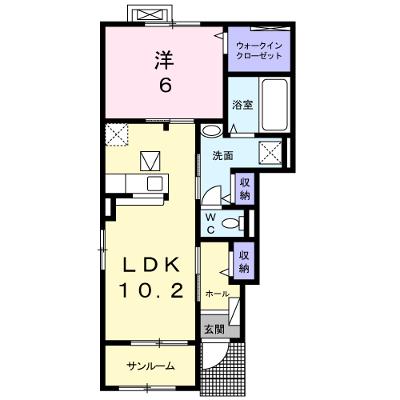 スクエア日永西Ⅱ 101【管理NO：1-024032702-01010】 ★家具家電は申し込み後に搬入します★の外観画像