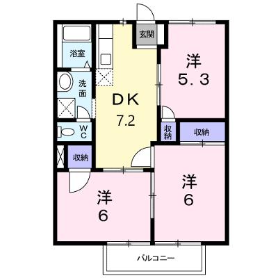 エクセラン三日市 1-C【管理NO：1-004524001-01030】 ★家具家電は申し込み後に搬入します★の外観画像