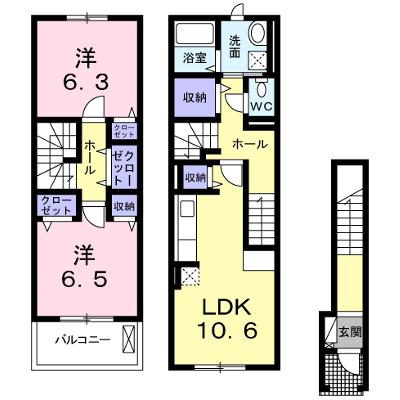 リヴェール　コートⅡ 206【管理NO：1-018115902-02060】 ★家具家電は申し込み後に搬入します★の外観画像