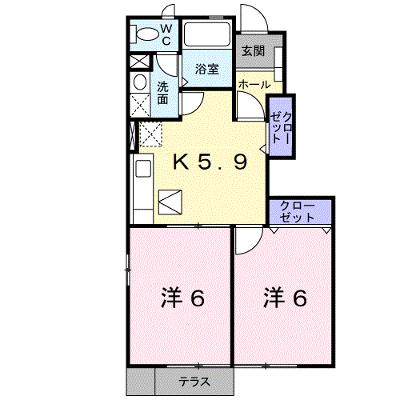 メルヴェーユⅡ 102【管理NO：1-011822101-01020】 ★家具家電は申し込み後に搬入します★の外観画像