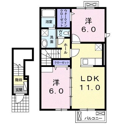 メゾン・カルムⅡ 203【管理NO：1-020066502-02030】 ★家具家電は申し込み後に搬入します★の外観画像