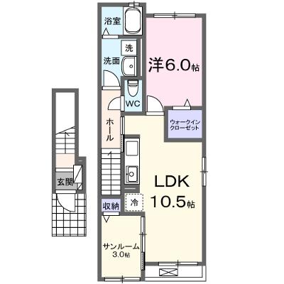 オルタンシア 205【管理NO：1-027483301-02040】 ★家具家電は申し込み後に搬入します★ ★2026年09月中旬入居可能★の外観画像