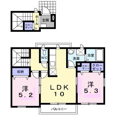 サン・ガーデンＢ 201【管理NO：1-013236602-02010】 ★家具家電は申し込み後に搬入します★ ★2026年10月下旬入居可能★の外観画像