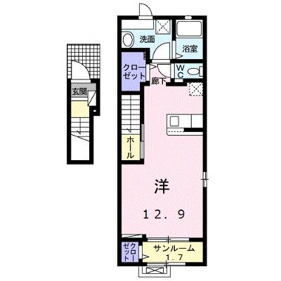 レジデンス　宝町 201【管理NO：1-027001901-02010】 ★家具家電は申し込み後に搬入します★ ★2026年09月中旬入居可能★の外観画像