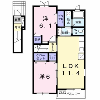 ブローテＭ 201【管理NO：1-016018901-02010】 ★家具家電は申し込み後に搬入します★ ★2026年09月中旬入居可能★の外観画像