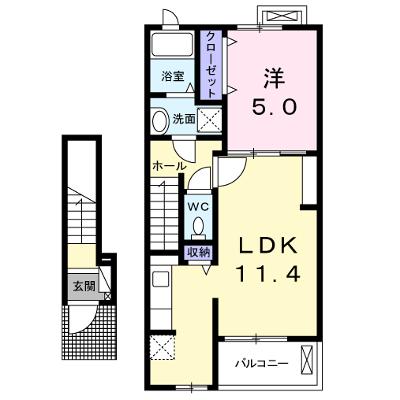 プリムローズ本城　Ｂ 202【管理NO：1-021403302-02020】 ★家具家電は申し込み後に搬入します★ ★2026年09月中旬入居可能★の外観画像
