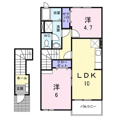 パーミイ・ヒル参番館 203【管理NO：1-013967901-02030】 ★家具家電は申し込み後に搬入します★の外観画像