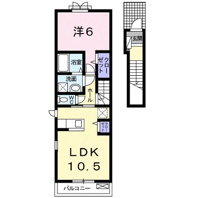 シャングリラⅡ 204【管理NO：1-018853501-02040】 ★家具家電は申し込み後に搬入します★ ★2026年09月中旬入居可能★の外観画像