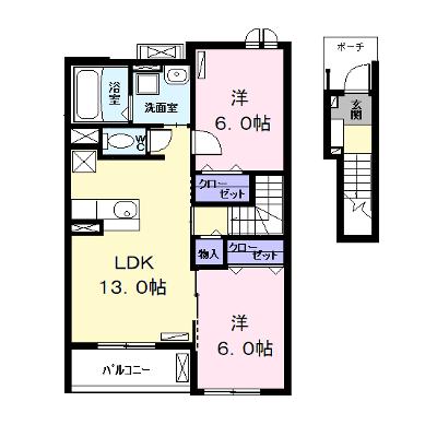 ラナンキュラス 202【管理NO：1-025417601-02020】 ★家具家電は申し込み後に搬入します★ ★2026年09月上旬入居可能★の外観画像