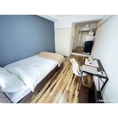 ユニオンマンスリー玉川学園前１　106　1R・セミダブル☆【禁煙ルーム】バス・トイレ別/安心のモニター付きインターフォン完備！デスク＆チェア付きでテレワークにも便利■選べるWi-Fi格安レンタル中！の物件写真2