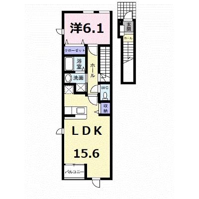 マーベラス・Ｋ 203【管理NO：1-013634701-02030】 ★家具家電は申し込み後に搬入します★ ★2026年08月下旬入居可能★の外観画像