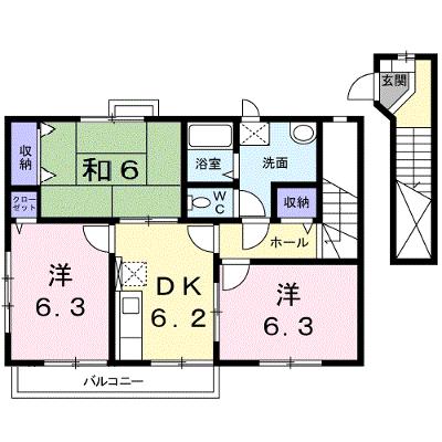 マロンフォレスタＤ 204【管理NO：1-010042604-02040】 ★家具家電は申し込み後に搬入します 2026年09月上旬入居可能の外観画像