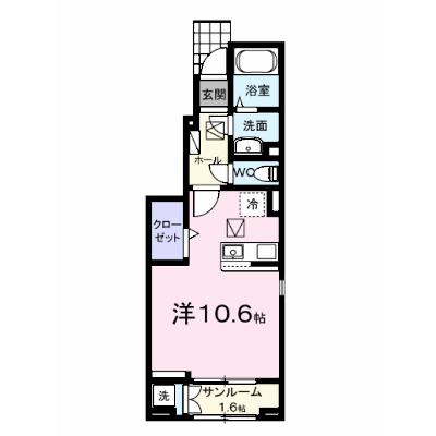 トゥルーバスティアン 101【管理NO：1-028778301-01010】 ★家具家電は申し込み後に搬入します★ ★2026年12月上旬入居可能★の外観画像