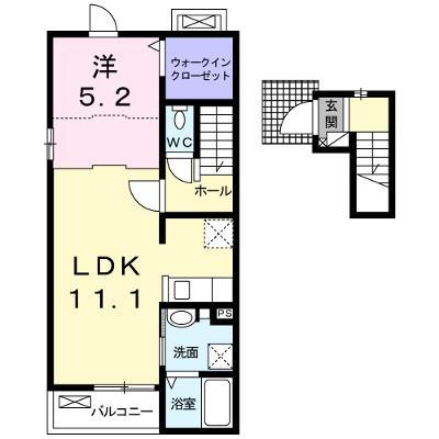 ペルル・ジェモー 203【管理NO：1-026829101-02030】 ★家具家電は申し込み後に搬入します★ ★2026年09月上旬入居可能★の外観画像