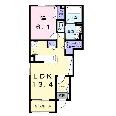 レスポワール　Ｂ 101【管理NO：1-028185102-01010】 ★家具家電は申し込み後に搬入します★ ★2026年09月下旬入居可能★の外観画像
