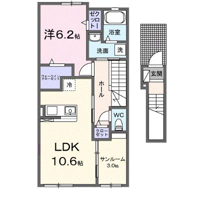 セリーノ・Ｋ 202【管理NO：1-027630201-02020】 ★家具家電は申し込み後に搬入します 2026年10月中旬入居可能の外観画像