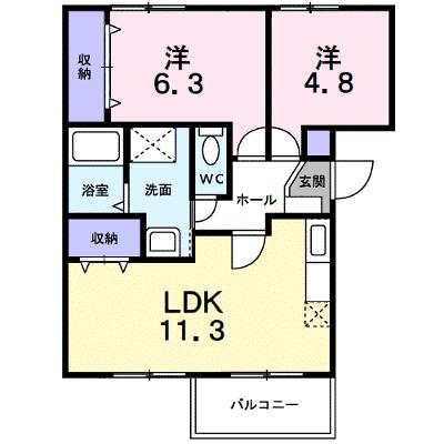 ヴィラージュ英 203【管理NO：1-004525801-02030】 ★家具家電は申し込み後に搬入します 2026年09月中旬入居可能の外観画像