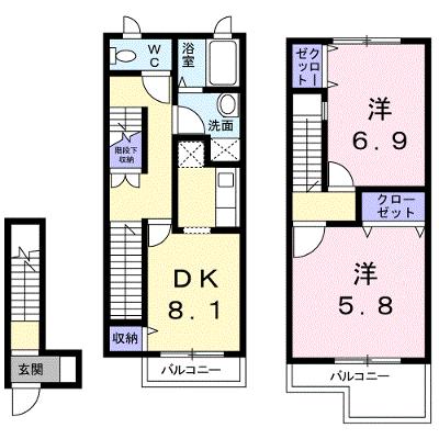 ハッピー　プレイス　Ａ 206【管理NO：1-011224701-02050】 ★家具家電は申し込み後に搬入します★ ★2026年08月下旬入居可能★の外観画像