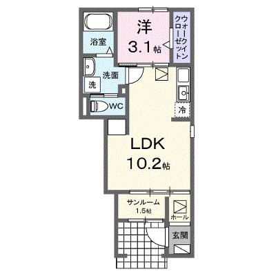 イターナル伊藤Ⅱ 102【管理NO：1-028074702-01020】 ★家具家電は申し込み後に搬入します★の外観画像