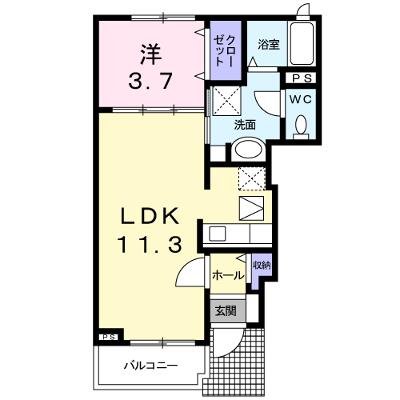 プラシード・ＫⅡ　Ａ 101【管理NO：1-014864801-01010】 ★家具家電は申し込み後に搬入します★ ★2026年09月上旬入居可能★の外観画像