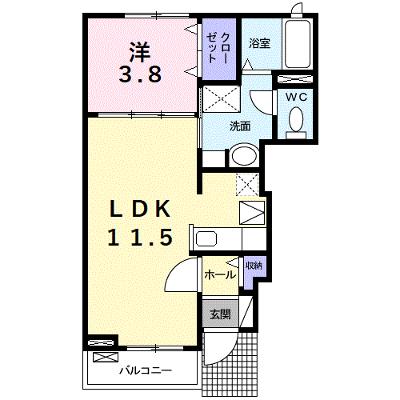 グラシオッソ 102【管理NO：1-017633401-01020】 ★家具家電は申し込み後に搬入します★ ★2026年08月上旬入居可能★の外観画像