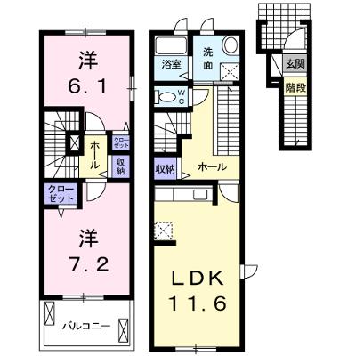 ブルック 201【管理NO：1-018842301-02010】 ★家具家電は申し込み後に搬入します 2026年09月中旬入居可能の外観画像