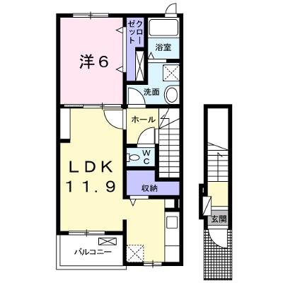 サニーヒルズ東山Ｂ 201【管理NO：1-021871902-02010】 ★家具家電は申し込み後に搬入します★ ★2026年09月上旬入居可能★の外観画像