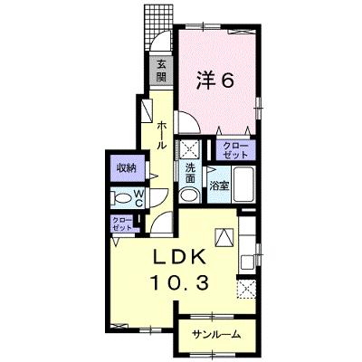 アングルワＡ 101【管理NO：1-021630901-01010】 ★家具家電は申し込み後に搬入します 2026年09月上旬入居可能の外観画像