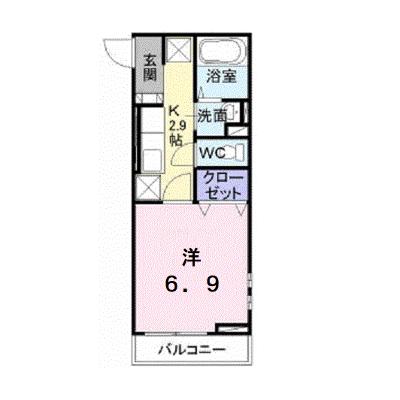 エアリー 201【管理NO：1-018007701-02010】 ★家具家電は申し込み後に搬入します★ ★2026年09月中旬入居可能★の外観画像