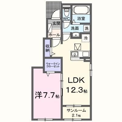 麓　Ｔｅｒｒａｃｅ 101【管理NO：1-028473301-01010】 ★家具家電は申し込み後に搬入します★ ★2026年12月下旬入居可能★の外観画像