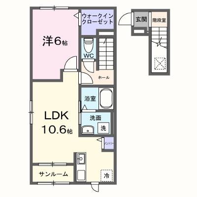 セレーノ渚西 203【管理NO：1-028658201-02030】 ★家具家電は申し込み後に搬入します 2026年12月下旬入居可能の外観画像