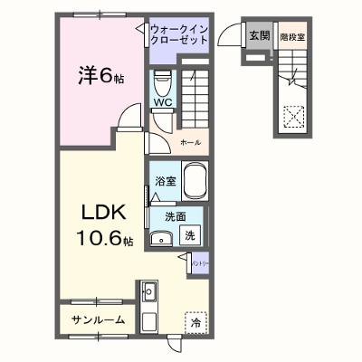 セレーノ渚西 202【管理NO：1-028658201-02020】 ★家具家電は申し込み後に搬入します 2026年12月下旬入居可能の外観画像