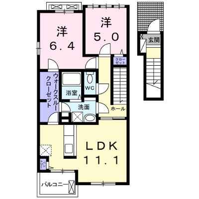 ピュール・ソレイユⅡ 203【管理NO：1-019087802-02030】 ★家具家電は申し込み後に搬入します★ ★2026年09月上旬入居可能★の外観画像
