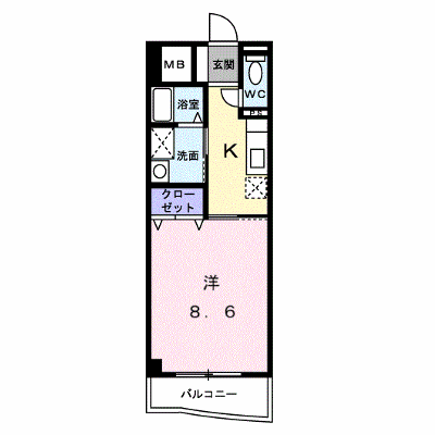 エル・クレール 302【管理NO：1-013277301-03020】 ★家具家電は申し込み後に搬入します★の外観画像