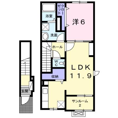 アマービレ 204【管理NO：1-024870301-02040】 ★家具家電は申し込み後に搬入します 2026年09月上旬入居可能の外観画像