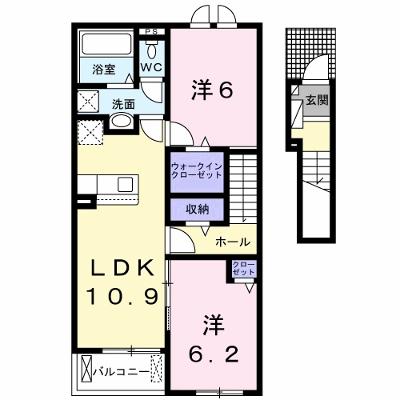 弥生桜Ⅱ・Ｂ 204【管理NO：1-028356902-02040】 ★家具家電は申し込み後に搬入します★ ★2027年01月下旬入居可能★の外観画像