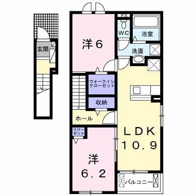 弥生桜Ⅱ・Ｂ 201【管理NO：1-028356902-02010】 ★家具家電は申し込み後に搬入します★ ★2027年01月下旬入居可能★の外観画像