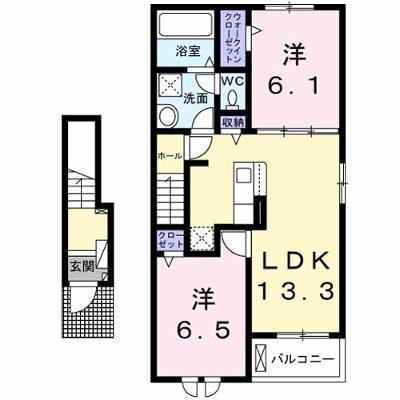弥生桜Ⅱ・Ａ 205【管理NO：1-028356901-02050】 ★家具家電は申し込み後に搬入します★ ★2027年01月下旬入居可能★の外観画像