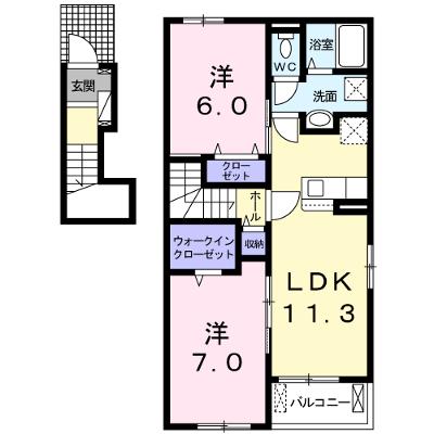ボスカート　Ｂ．Ⅱ 201【管理NO：1-025858202-02010】 ★家具家電は申し込み後に搬入します★ ★2026年09月中旬入居可能★の外観画像