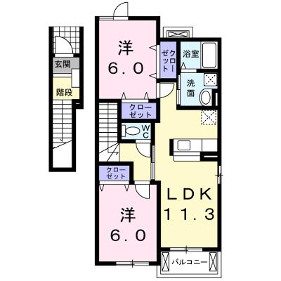 サンパティーク・メゾンＣ 201【管理NO：1-013760603-02010】 ★家具家電は申し込み後に搬入します★ ★2026年09月中旬入居可能★の外観画像