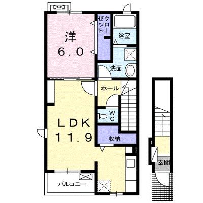 エムケイプレーヌⅡ 201【管理NO：1-023759301-02010】 ★家具家電は申し込み後に搬入します★ ★2026年09月中旬入居可能★の外観画像