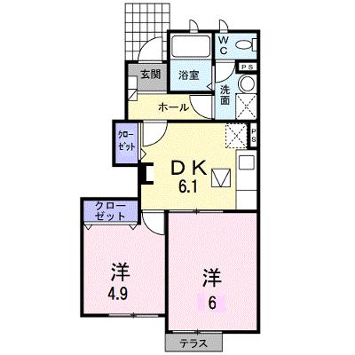 コータ・コート　Ｂ 102【管理NO：1-014415102-01020】 ★家具家電は申し込み後に搬入します★ ★2026年09月上旬入居可能★の外観画像