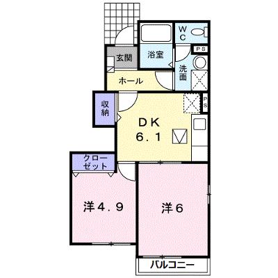 シャン　バティ－ルＢ 101【管理NO：1-014298502-01010】 ★家具家電は申し込み後に搬入します★ ★2026年09月上旬入居可能★の外観画像